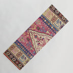 Cute Pink Antique Turkish Niche Kilim Print Yoga Mat Gallery Image 1