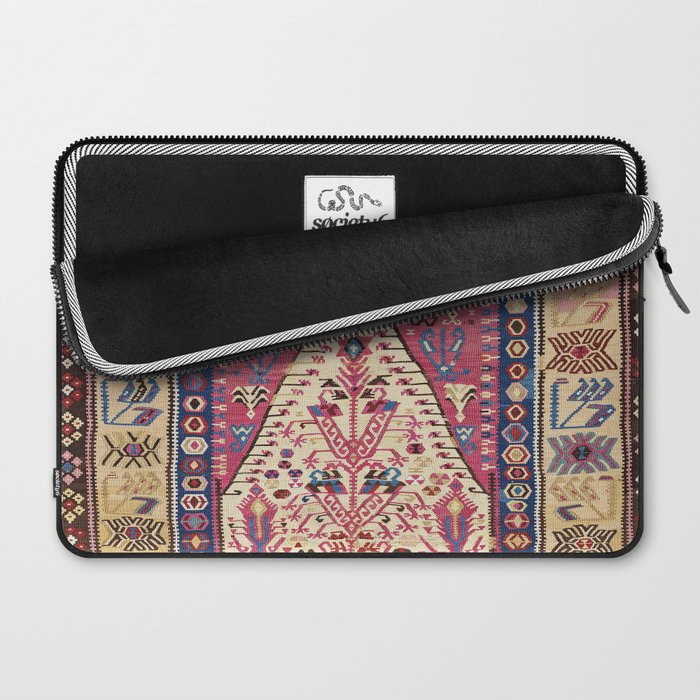 Cute Pink Antique Turkish Niche Kilim Print Laptop Sleeve Gallery Image 2