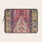 Cute Pink Antique Turkish Niche Kilim Print Laptop Sleeve Gallery Image 1