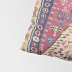 Cute Pink Antique Turkish Niche Kilim Print Pillow Sham Gallery Image 4