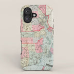Vintage Map of Rhode Island (1887) iPhone Case Gallery Image 1