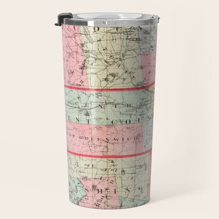 Vintage Map of Rhode Island (1887) Travel Mug Gallery Image 3