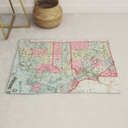 Vintage Map of Rhode Island (1887) Rug Gallery Image 1