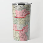 Vintage Map of Rhode Island (1887) Travel Mug Gallery Image 1