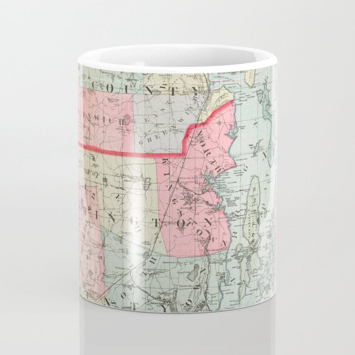 Vintage Map of Rhode Island (1887) Coffee Mug Gallery Image 4