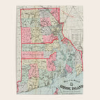 Vintage Map of Rhode Island (1887) Poster Gallery Image 4