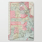 Vintage Map of Rhode Island (1887) Cutting Board Gallery Image 1