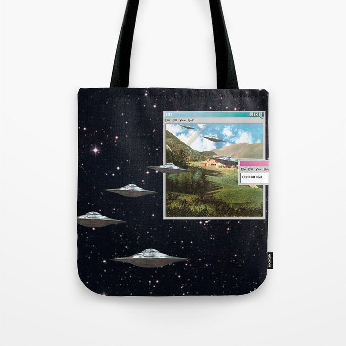Ctrl+Alt+Del // Returning UFOs Tote Bag Gallery Image 1