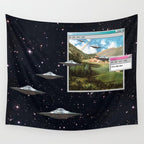Ctrl+Alt+Del // Returning UFOs Wall Tapestry Gallery Image 4