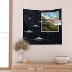 Ctrl+Alt+Del // Returning UFOs Wall Tapestry Gallery Image 2
