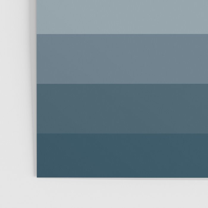 Minimal Retro Sunset Sunrise - Nautical Ocean Blue Poster Gallery Image 3