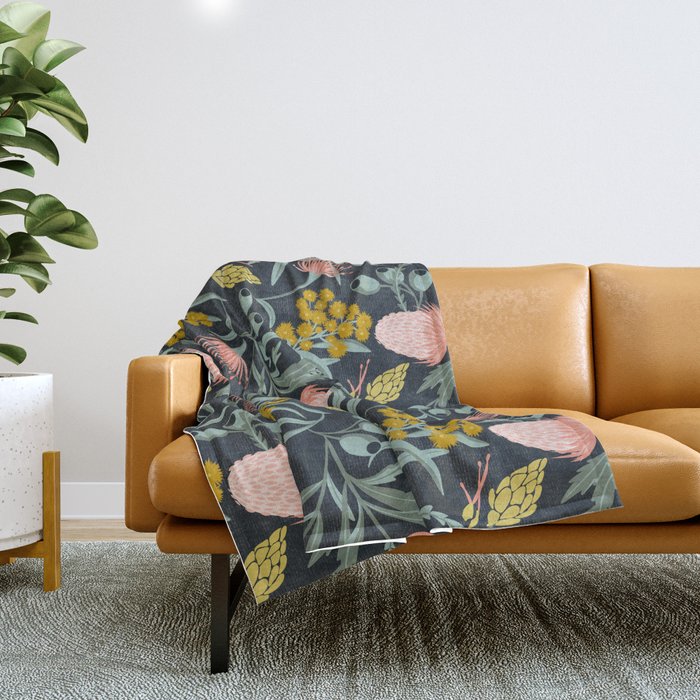 Flora Australis Throw Blanket Gallery Image 1