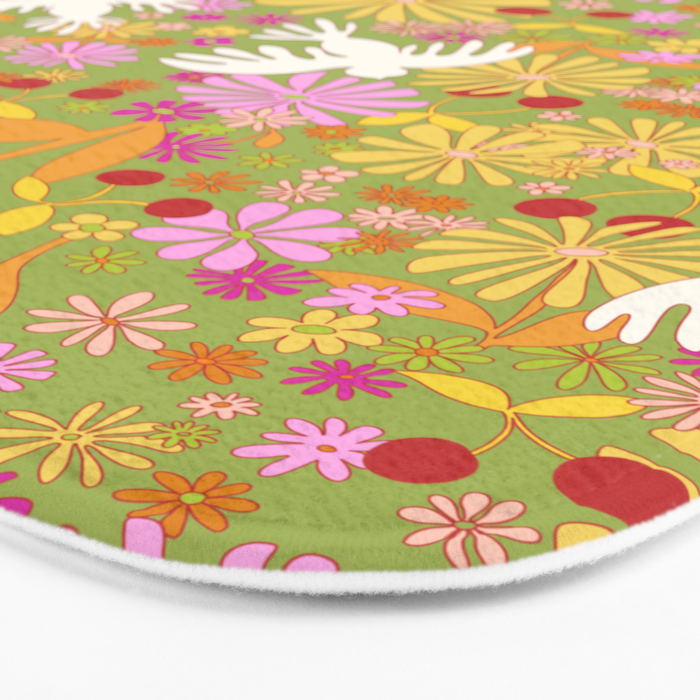 Birds & Flowers Bath Mat Gallery Image 3