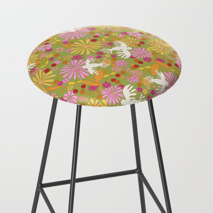 Birds & Flowers Stool Gallery Image 2