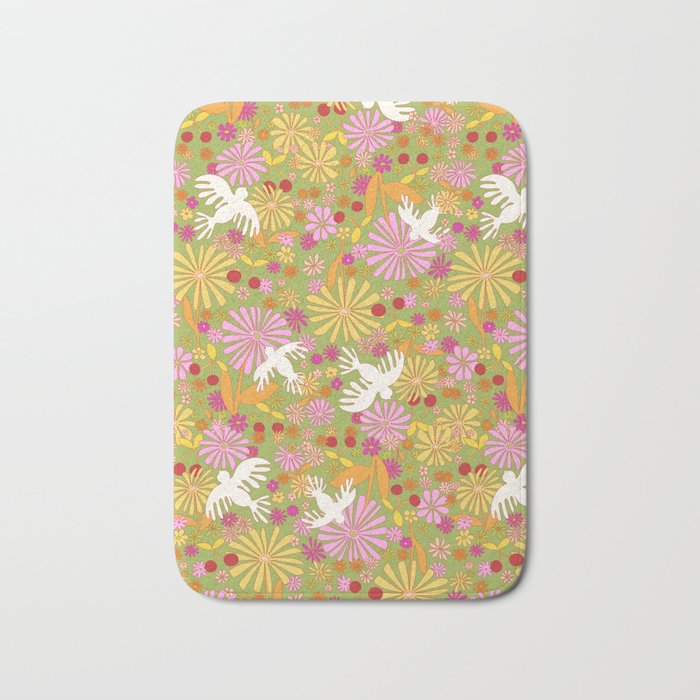 Birds & Flowers Bath Mat Gallery Image 1