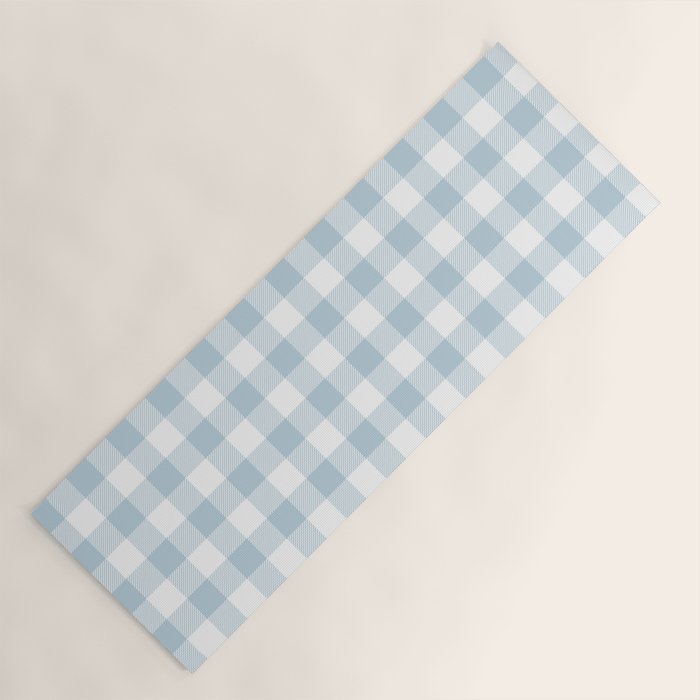 Baby Blue Buffalo Check Yoga Mat Gallery Image 1