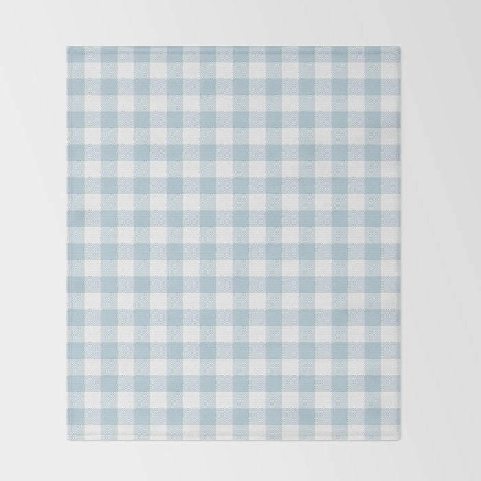 Baby Blue Buffalo Check Throw Blanket Gallery Image 2