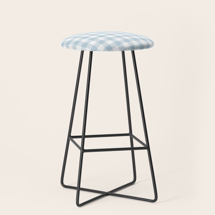 Baby Blue Buffalo Check Stool Gallery Image 1