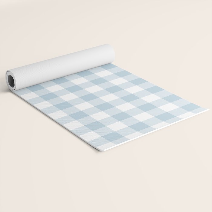 Baby Blue Buffalo Check Yoga Mat Gallery Image 2