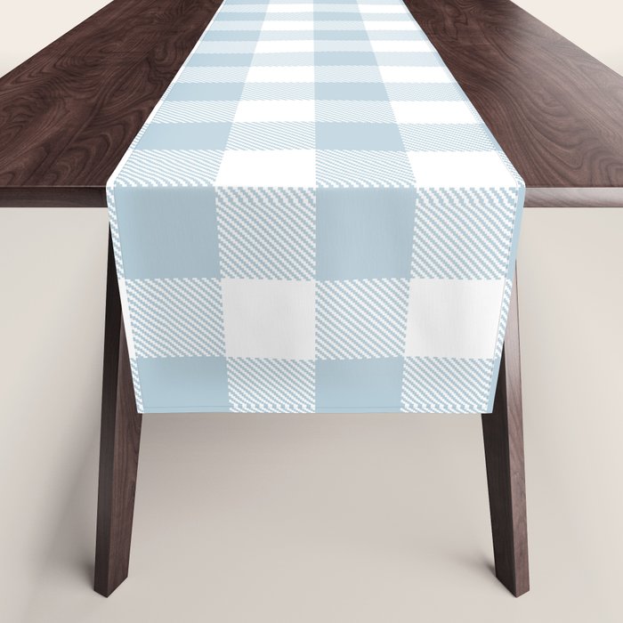 Baby Blue Buffalo Check Table Runner Gallery Image 1
