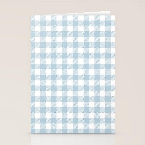 Baby Blue Buffalo Check Stationery Card Gallery Image 1