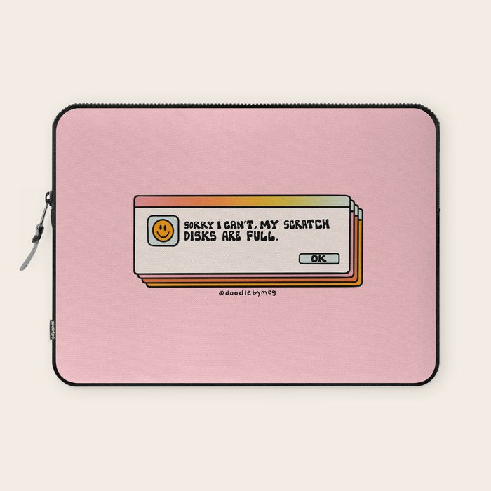 Scratch Disks Are Full Laptop Sleeve Gallery Image 1