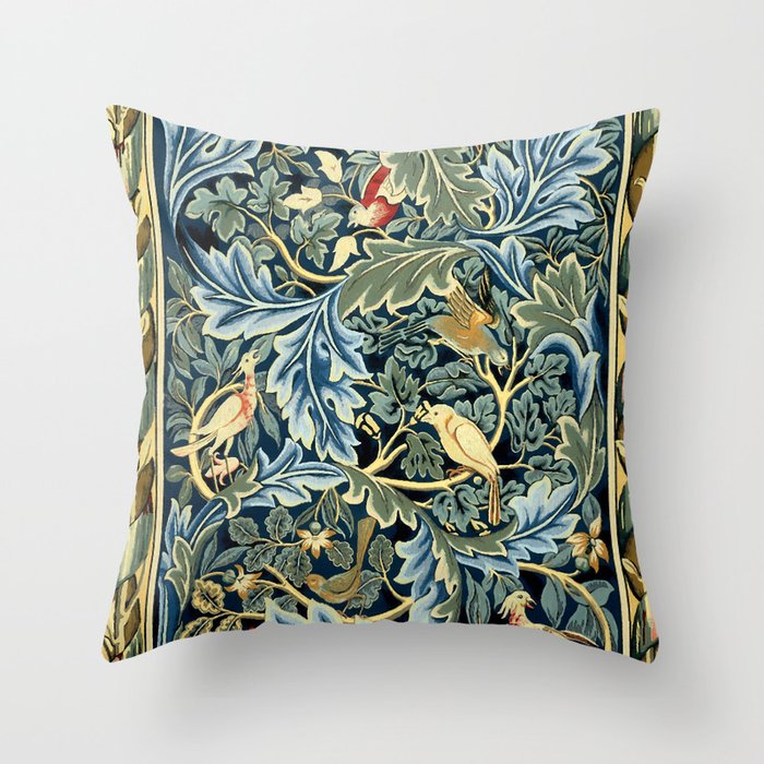 William Morris "Birds and Acanthus" Throw Pillow Gallery Image 6
