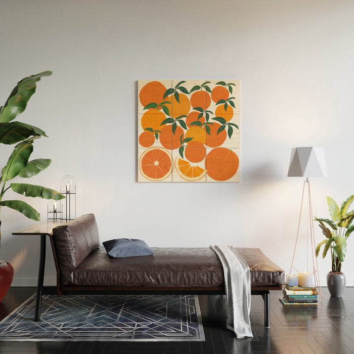 Orange Harvest - White Wood Wall Art Gallery Image 2