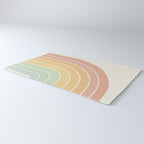 Gradient Arch XIV Pastel Mid Century Modern Rainbow Rug Gallery Image 3