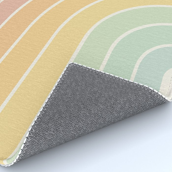 Gradient Arch XIV Pastel Mid Century Modern Rainbow Rug Gallery Image 4