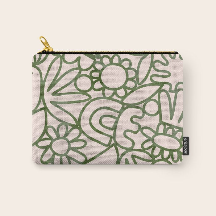 Abstract organic nature shape art print Carry All Pouch Gallery Image 1