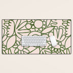 Abstract organic nature shape art print Desk Mat Gallery Image 1