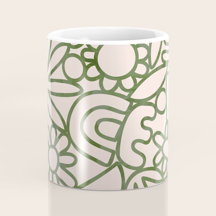 Abstract organic nature shape art print Coffee Mug Gallery Image 4