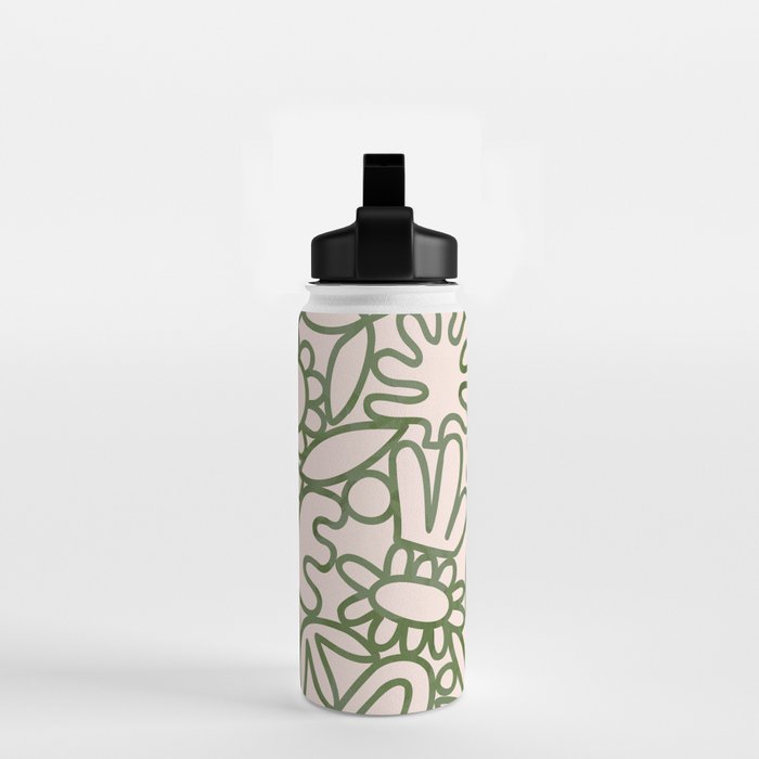 Abstract organic nature shape art print Water Bottle Gallery Image 2