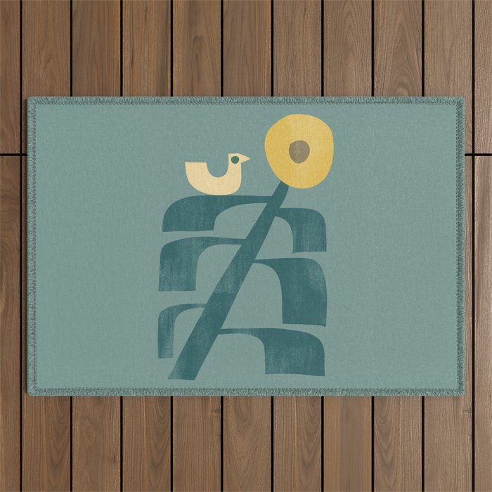 Giant sunflower Outdoor Rug Gallery Image 1