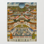 Women bathing before an architectural panorama c. 1765 Fayzullah (Indian, active c. 1730-1765) India, Lucknow, Mughal Indian Miniature Painting  Poster Gallery Image 4