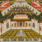 Women bathing before an architectural panorama c. 1765 Fayzullah (Indian, active c. 1730-1765) India, Lucknow, Mughal Indian Miniature Painting  Coffee Mug Gallery Image 2