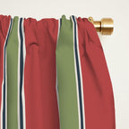 Christmas Stripes Winter 2025 Window Curtain Gallery Image 2