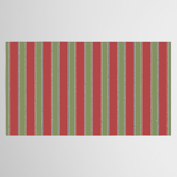 Christmas Stripes Winter 2025 Tablecloth Gallery Image 2