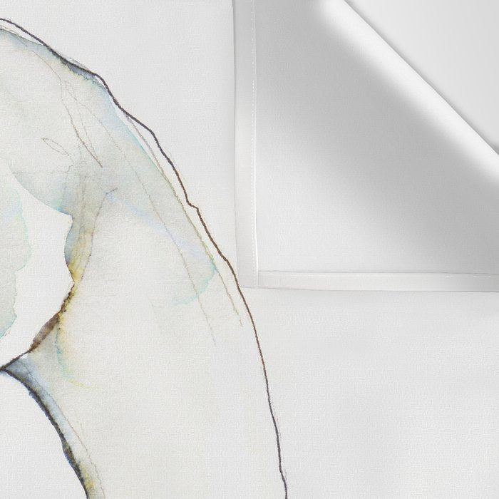 Flamingo Portrait in Blue and Ivory Wall Tapestry Gallery Image 3