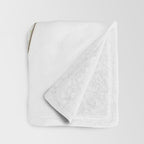 Flamingo Portrait in Blue and Ivory Throw Blanket Gallery Image 3