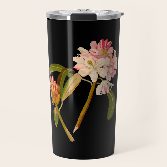 Rhododendron Maximum  by Mary Delany Paper Collage Floral Flower Botanical Paper Mosaic Vintage Scientific Plant Anatomy Travel Mug Gallery Image 1