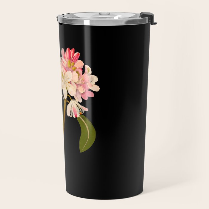 Rhododendron Maximum  by Mary Delany Paper Collage Floral Flower Botanical Paper Mosaic Vintage Scientific Plant Anatomy Travel Mug Gallery Image 2