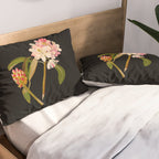 Rhododendron Maximum  by Mary Delany Paper Collage Floral Flower Botanical Paper Mosaic Vintage Scientific Plant Anatomy Pillow Sham Gallery Image 2