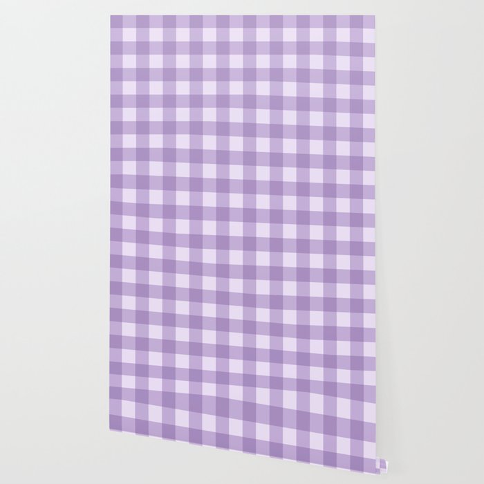 Gingham Plaid Pattern - Lilac Purple Wallpaper Gallery Image 2