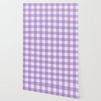 Gingham Plaid Pattern - Lilac Purple Wallpaper Gallery Image 2