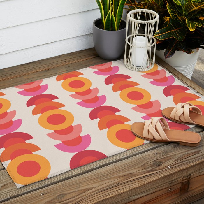 70's pattern no1 Outdoor Rug Gallery Image 2