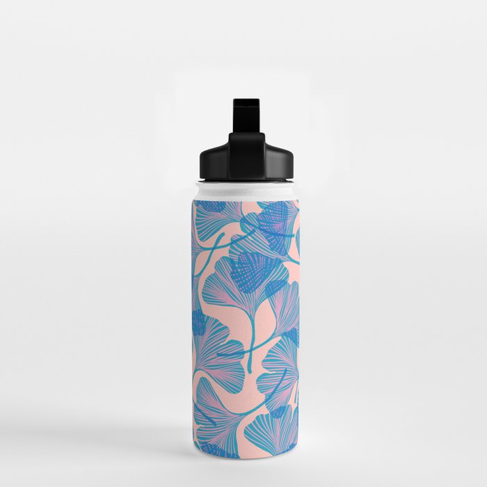 Abstraction_Ginkgo_Pattern_Minimalism_002 Water Bottle Gallery Image 2
