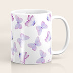Lavender Purple Watercolor Hand Painted Butterfly Coffee Mug Gallery Image 1
