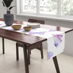 Lavender Purple Watercolor Hand Painted Butterfly Table Runner Gallery Image 2